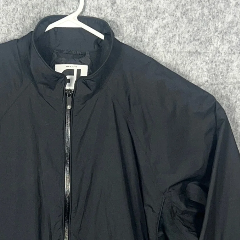 FootJoy DryJoys Tour Collection Golf Men's‎ Large Black Full Zip Windbreaker